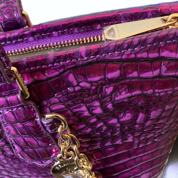 BRAHMIN Purple Potion Zip Top Tote | NWT - Picture 6 of 7